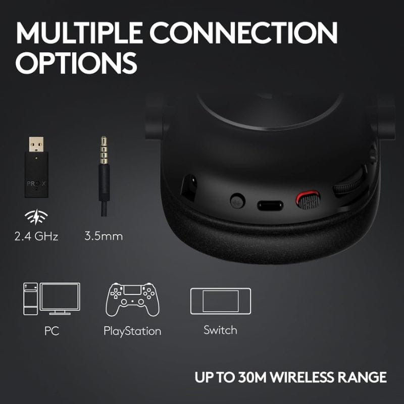 Logitech G Pro X2 Lightspeed Magenta - Auscultadores para jogos, com múltiplas opções de conexão