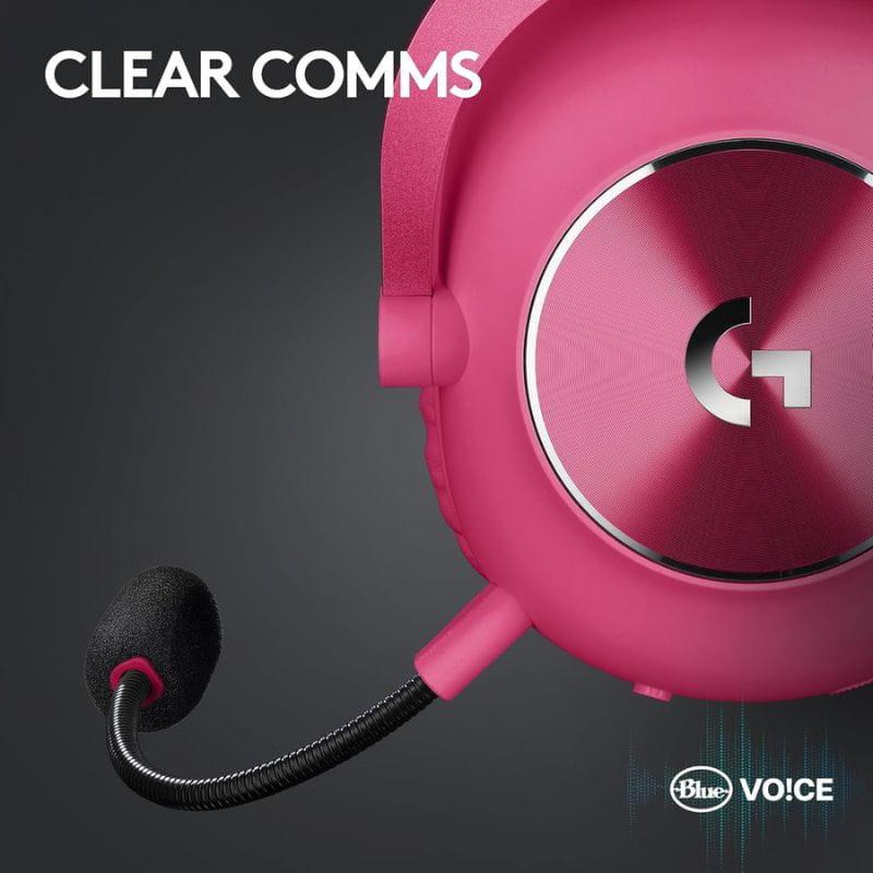 Logitech G Pro X2 Lightspeed Magenta - Auscultadores para jogos, imagem do microfone