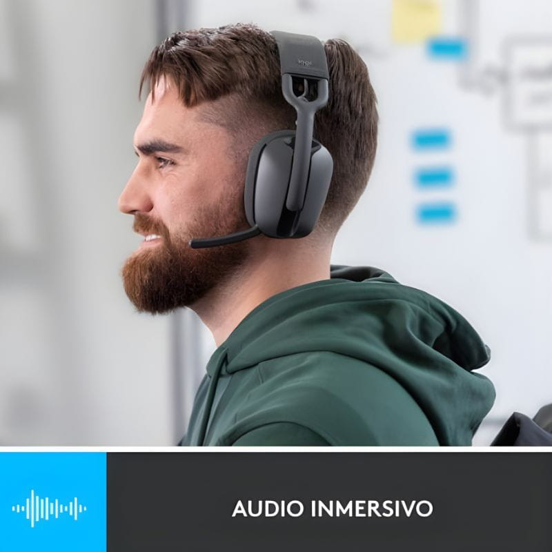 Logitech Zone Vibe 100 Cinzento - Auscultadores sem fios com áudio envolvente