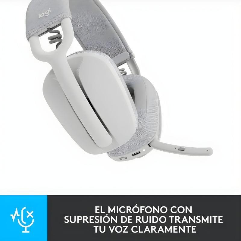 Logitech Zone Vibe 100 Branco - Auscultadores sem fios com microfone