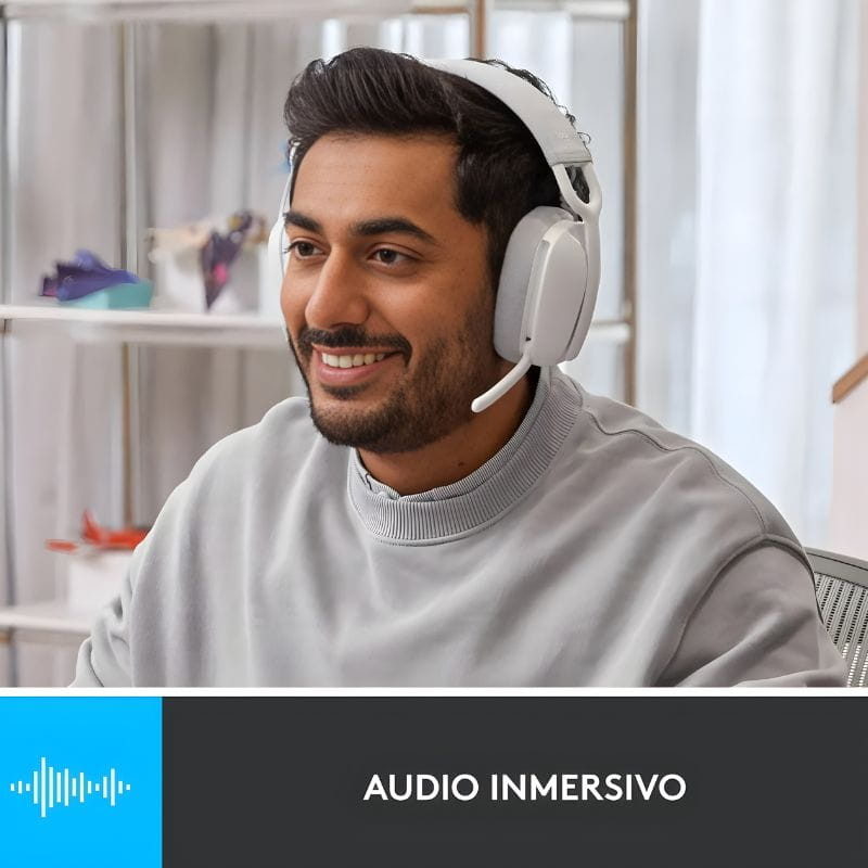 Logitech Zone Vibe 100 Branco - Auscultadores sem fios, com áudio envolvente