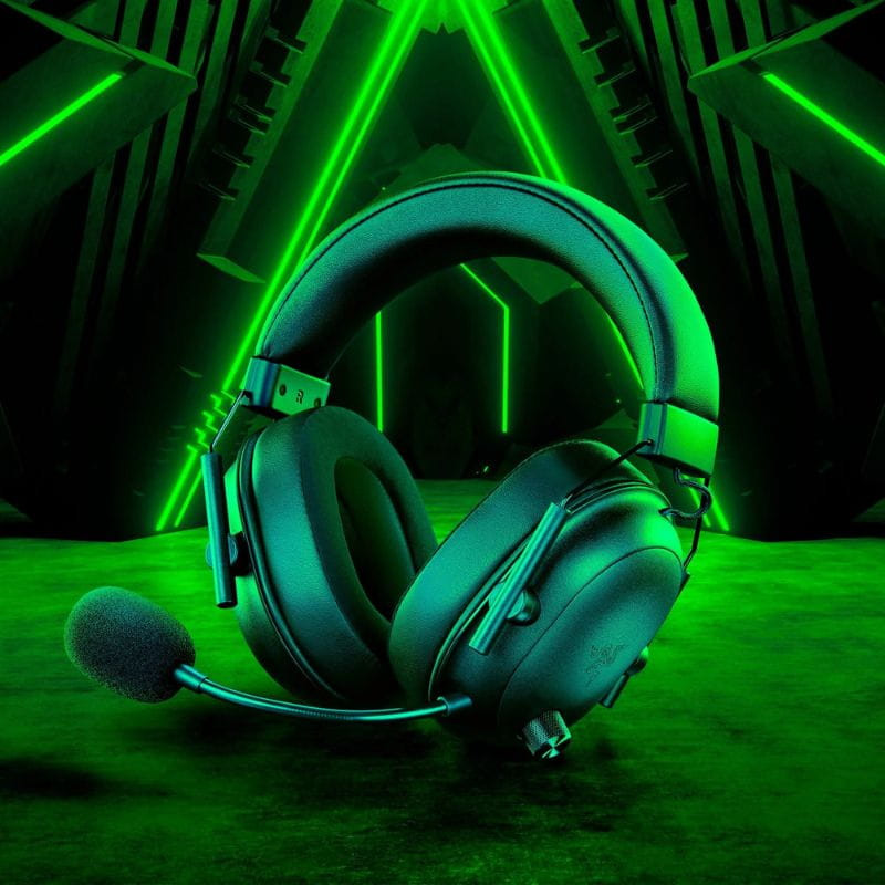 Razer BlackShark V2 HyperSpeed – headset gaming preto, over-ear, almofadas acolchoadas, microfone destacável com espuma, estrutura leve e ajuste em fio