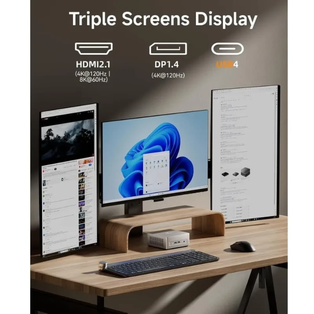 Minisforum UM750L Slim AMD Ryzen 5 7545U 16GB/1TB - triple salida de vídeo