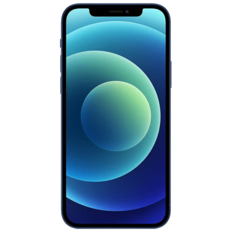 iPhone 12 Mini 256Go Bleu Rénové État Excellent avec écran bord à bord, bordures fines, encoche supérieure et finition bleue élégante