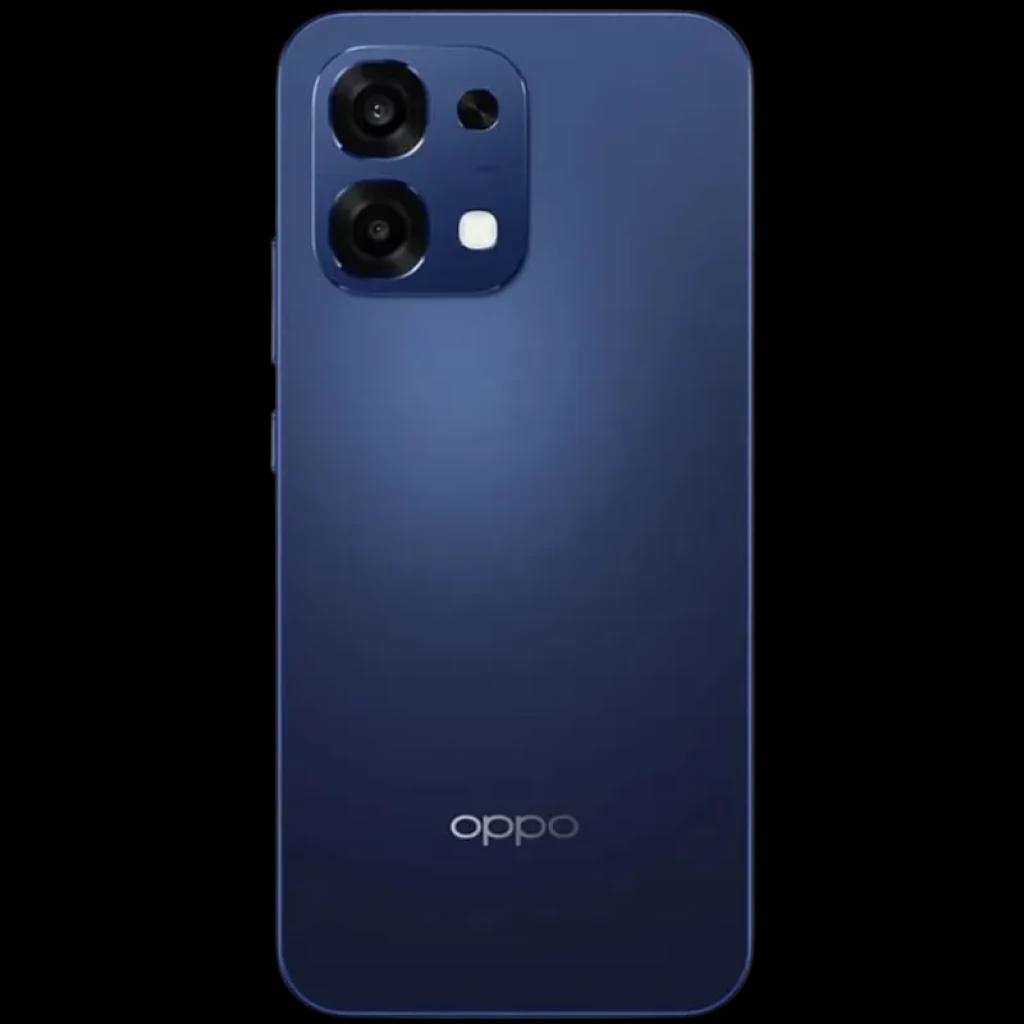 Oppo A6 Pro 5G 8GB/256GB Azul con trasera mate azul oscuro, módulo dual de cámara trasera con lente grande y lente secundaria, flash LED cuadrado y logo Oppo