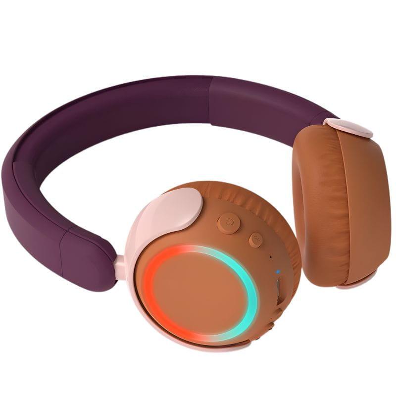 Philips TAK4200MP/00 Laranja: auscultadores infantis acolchoados, cor vibrante, aro ajustável e conchas redondas com detalhes luminosos. Ideal para crianças.