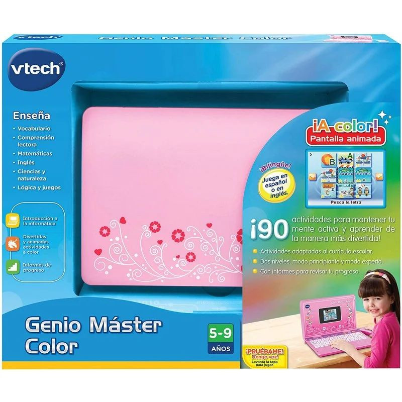 Caja de VTech Genio Máster Color Bilingüe Rosa