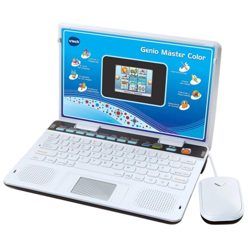 VTech Genio Máster Color Bilíngue Azul - Portátil Infantil