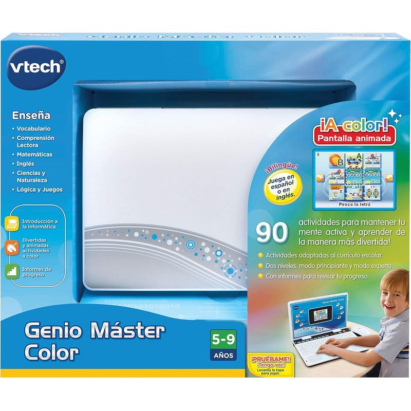 Caja de VTech Genio Máster Color Bilingüe Azul