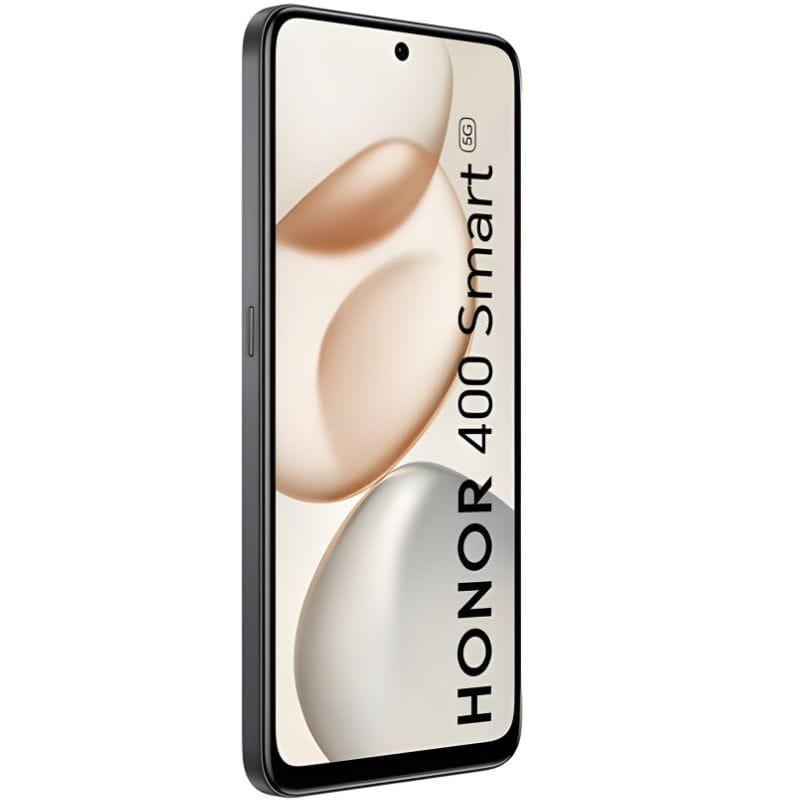 Honor 400 Smart 5G 4 GB/128 GB Preto, imagem lateral frontal