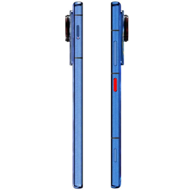 Nubia Z80 Ultra 5G 16Go/512Go Nuit étoilée: dos bleu style Van Gogh, grand module photo circulaire + périscope, bouton rouge, finitions premium.