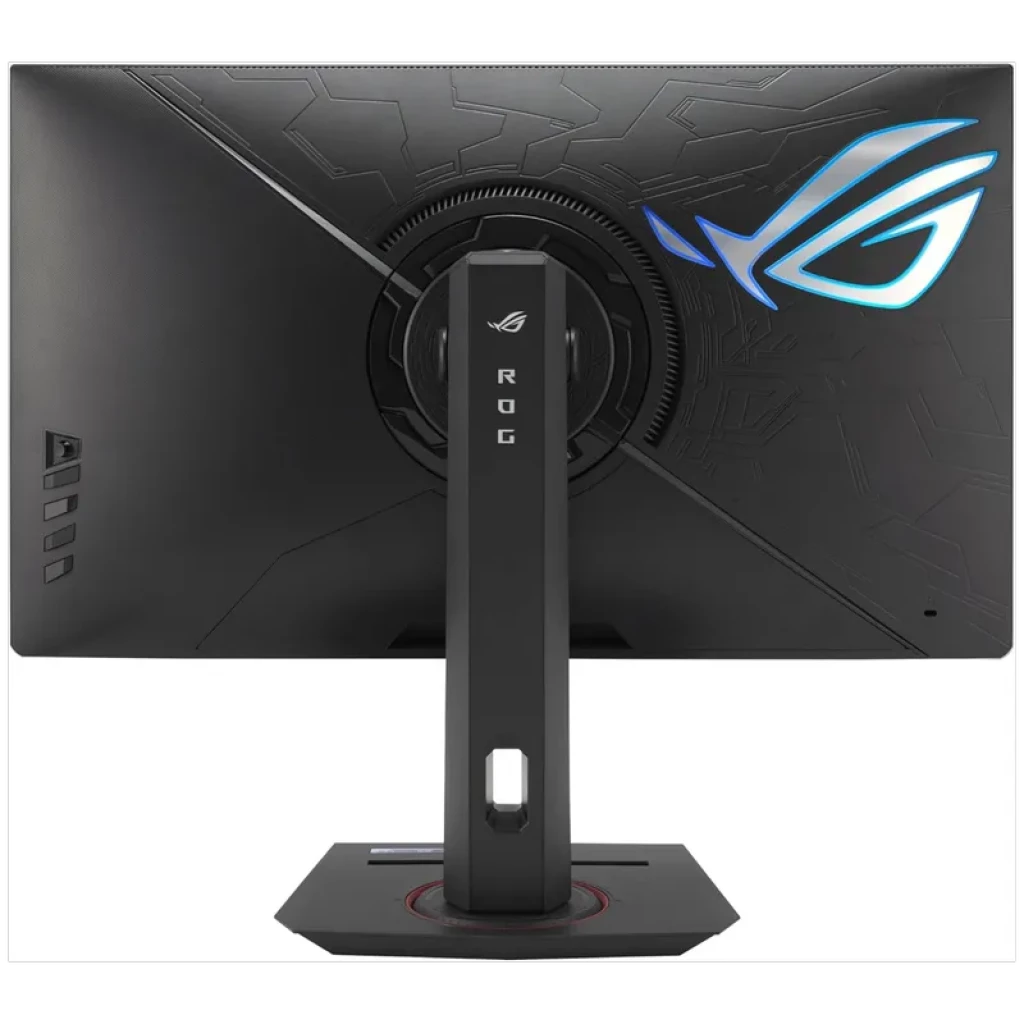 ASUS ROG Strix XG27UCG 27 pulgadas 4K, panel trasero negro con logo RGB iluminado, soporte robusto ajustable y diseño gamer angular