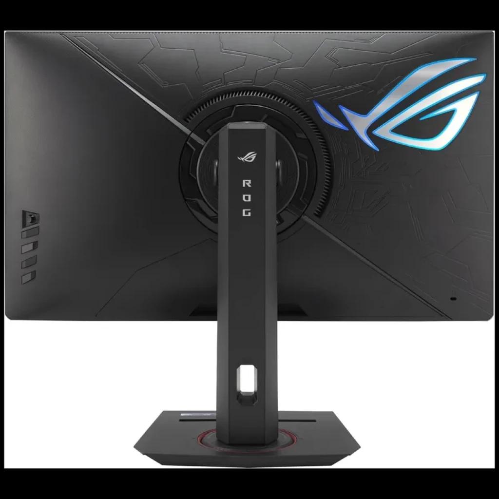 ASUS ROG Strix XG27UCG 27 pulgadas 4K, panel trasero negro con logo RGB iluminado, soporte robusto ajustable y diseño gamer angular