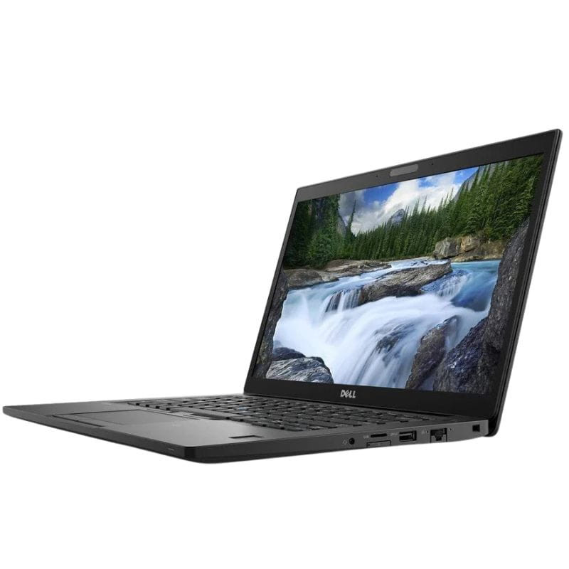 Dell Latitude 5490 14 pouces noir écran mat bord fin webcam clavier chiclet ports USB HDMI châssis fin ouvert en angle vue latérale rénové bon état