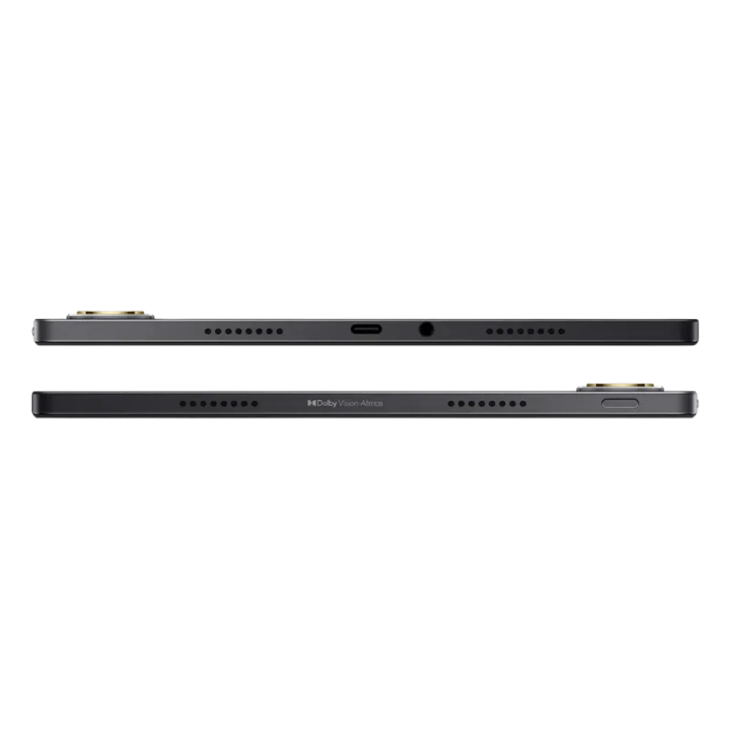 Xiaomi Poco Pad M1 Wifi 8GB/256GB Gris con cuerpo delgado en gris oscuro, doble altavoz estéreo, puerto USB-C centrado y cámara trasera con módulo elevado