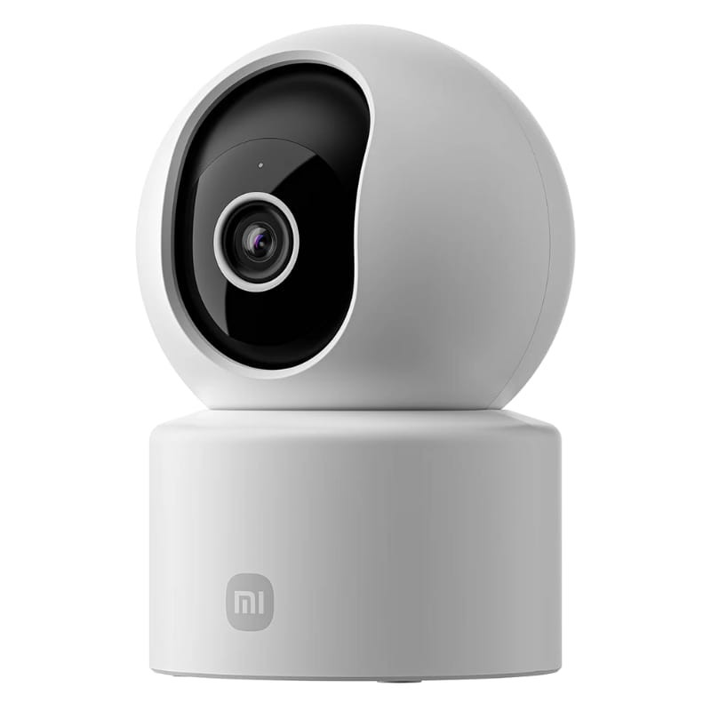 Cámara Xiaomi Smart Camera C302 3MP 2K WiFi 6 de interior, diseño esférico blanco con lente central negra, base estable y acabado minimalista