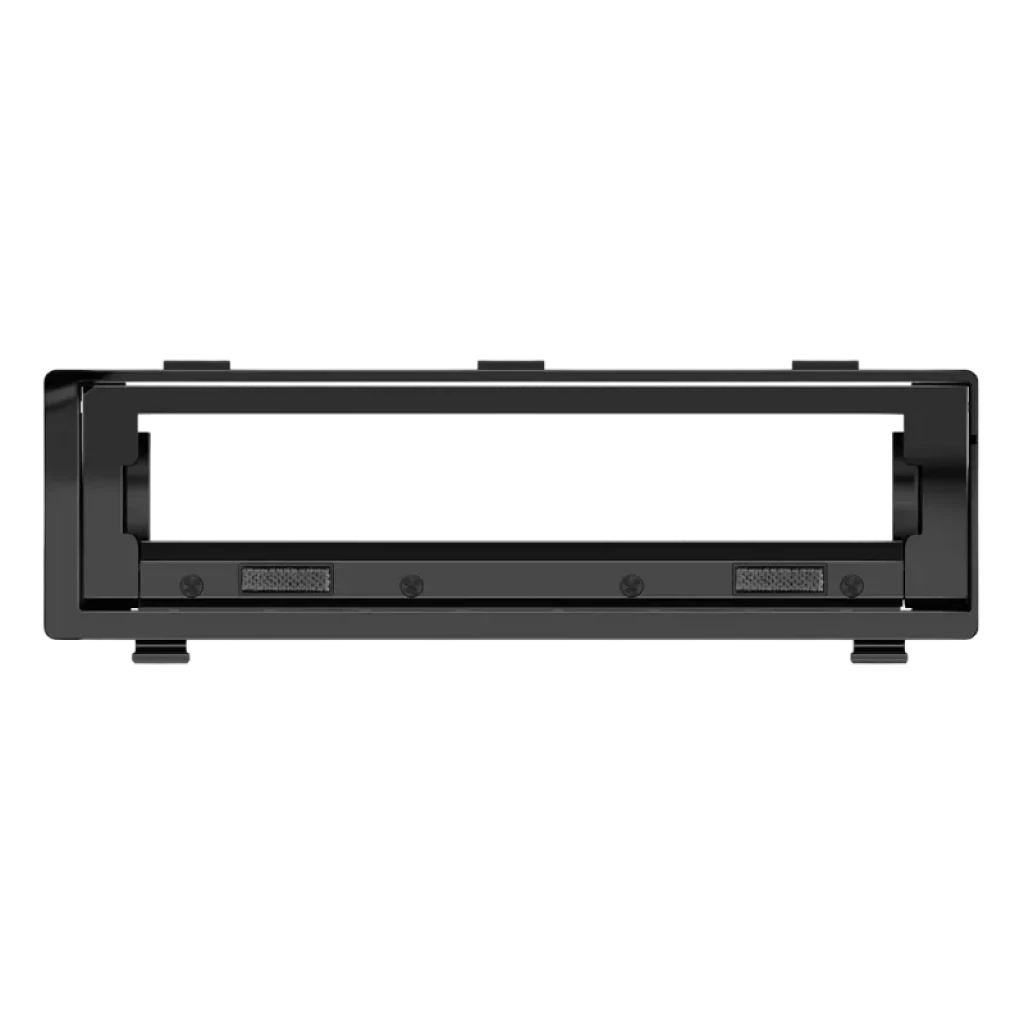 Cubierta negra para cepillo principal de robot Xiaomi H50 Pro H50 S40 Pro, rectangular, con ranura central amplia y pestañas de fijación para fácil montaje