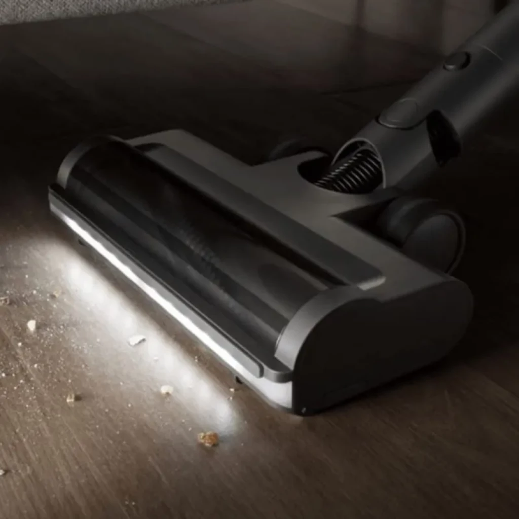 Tête de brosse motorisée Xiaomi Vacuum Cleaner G30 Max, rouleau large, lumière LED frontale, aspiration des miettes sur parquet sombre, roues arrière