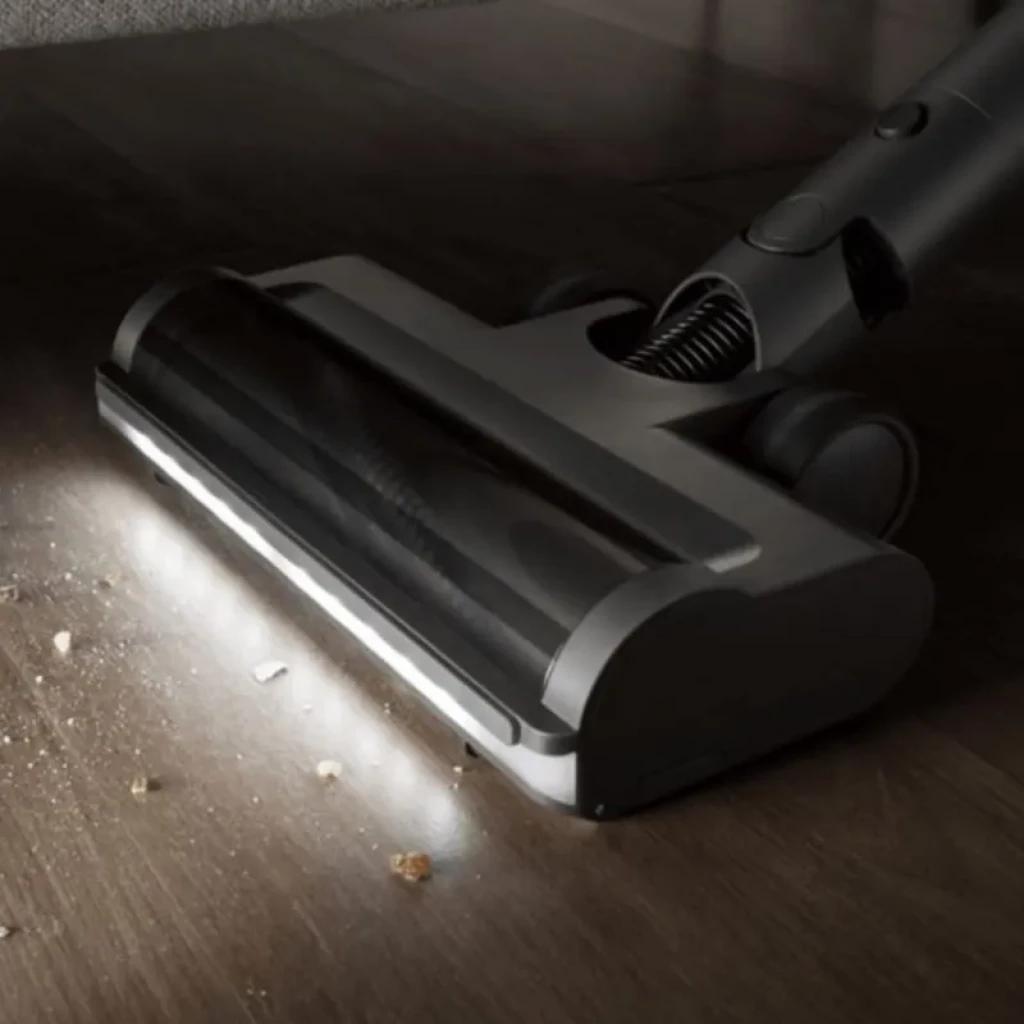Tête de brosse motorisée Xiaomi Vacuum Cleaner G30 Max, rouleau large, lumière LED frontale, aspiration des miettes sur parquet sombre, roues arrière