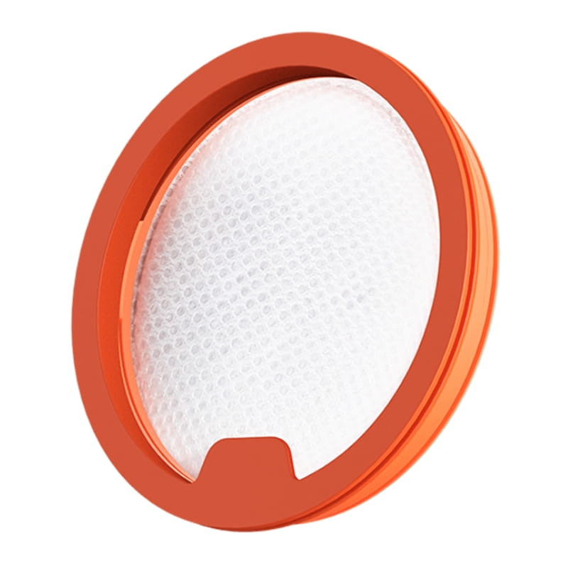 Pack de Filtros para Xiaomi Vacuum Cleaner G30 Max: filtro circular con marco naranja y malla blanca fina, diseño compacto de repuesto y fácil encaje