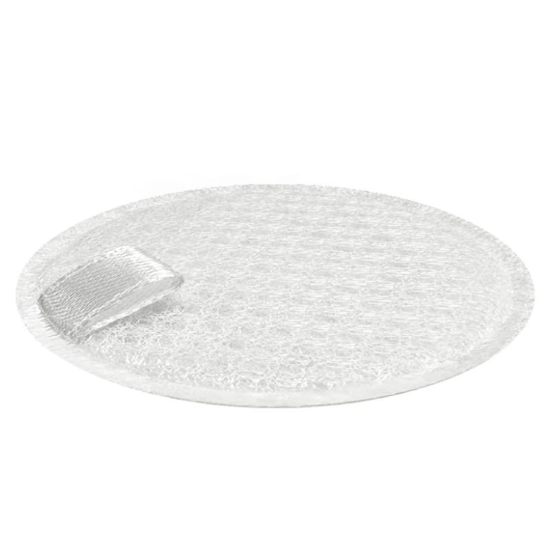 Pack de filtres pour Aspirateur Xiaomi Vacuum Cleaner P30 : disque circulaire blanc texturé, surface alvéolée, languette de retrait pour remplacement facile