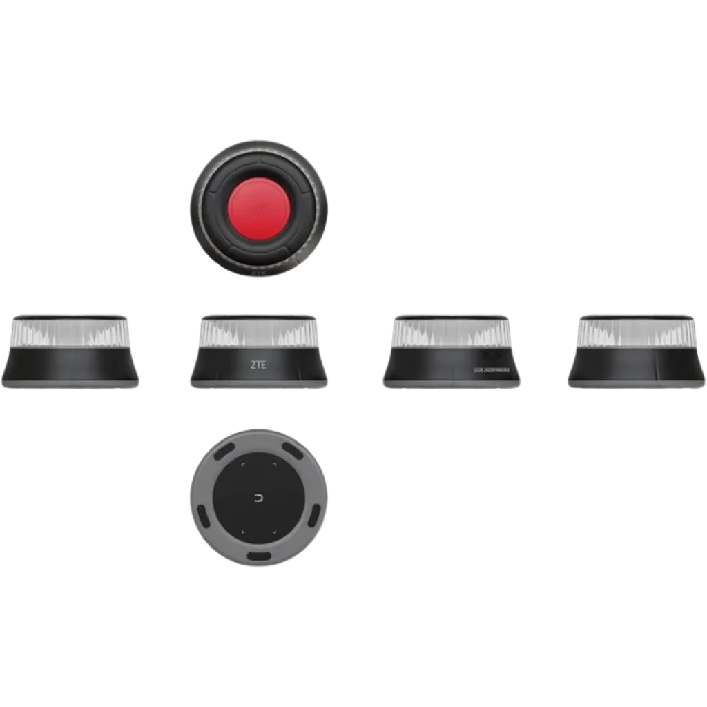 ZTE E1 V16 IP54: baliza de emergência para carro, luz LED âmbar 360°, base magnética, botão vermelho, geolocalização conectada, homologada pela DGT