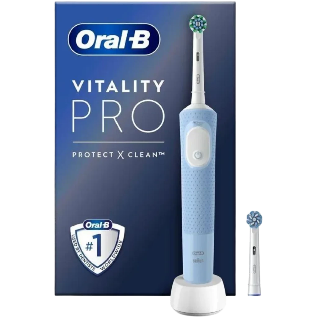 Oral-B Vitality Pro - Cepillo de dientes eléctrico azul con 1 recambio