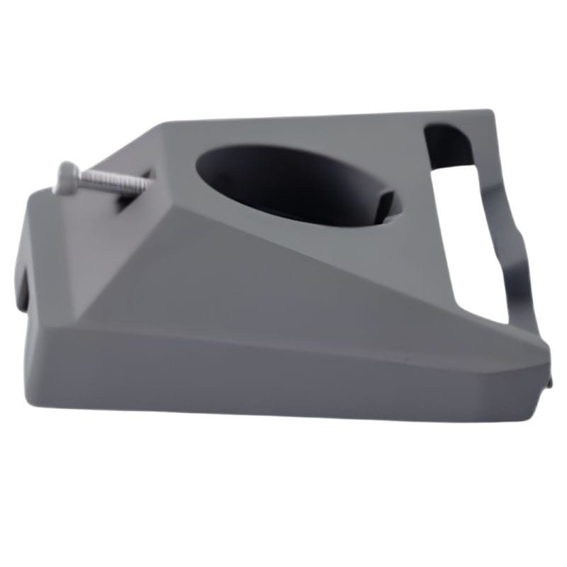 Adaptador tubular STARLINK para kit estándar V4 gris, pieza plástica angular con orificio central y tornillo de ajuste, acabado mate resistente