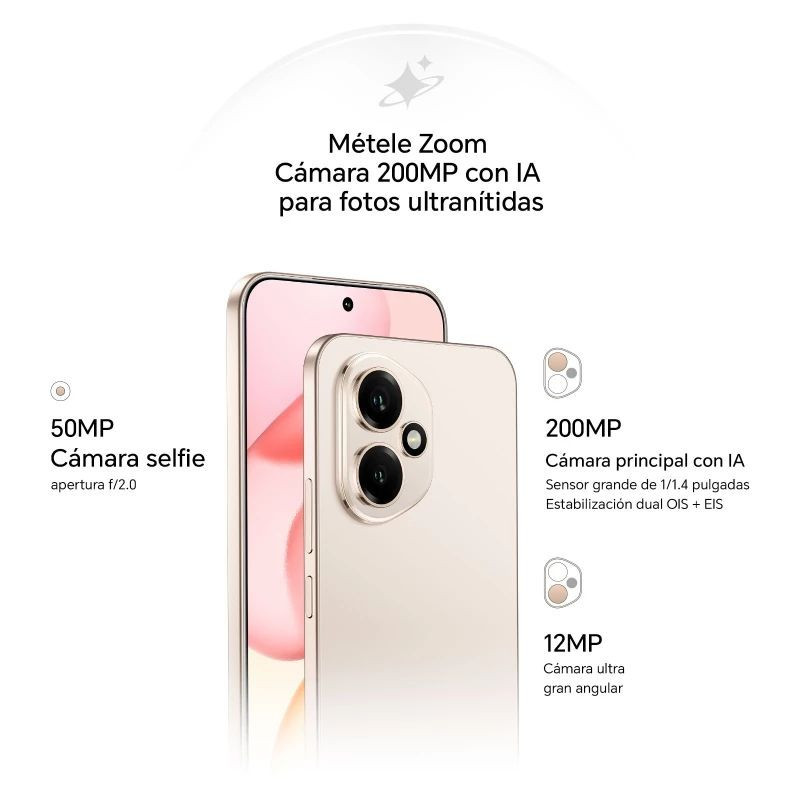 Etiqueta energética do Honor 400 5G azul: classe A, até 56 h 28 min de autonomia, flash potente, resistência IP65, bateria 1200 ciclos, QR code europeu