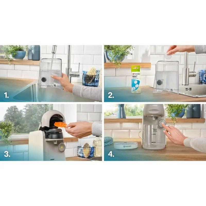 Bosch Tassimo Finesse TAS16B2, Negro: depósito de agua extraíble, indicador de descalcificación, inserción de cápsulas y botón frontal para preparación