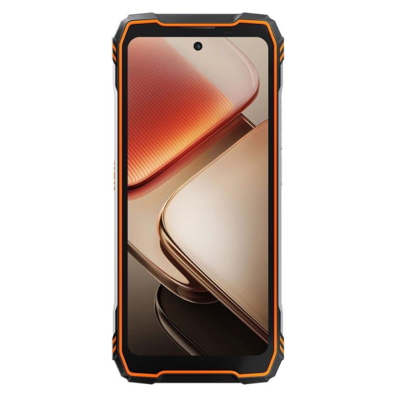 Blackview XPLORE 1 Pro 5G robuste orange, coque antichoc grise et noire, double caméra arrière, écran avant compact, boutons latéraux étanches