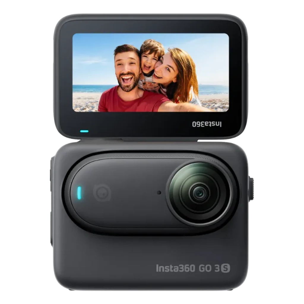 Insta 360º GO 3S Negro, cámara deportiva compacta con lente gran angular y pantalla táctil abatible para previsualización y control frontales
