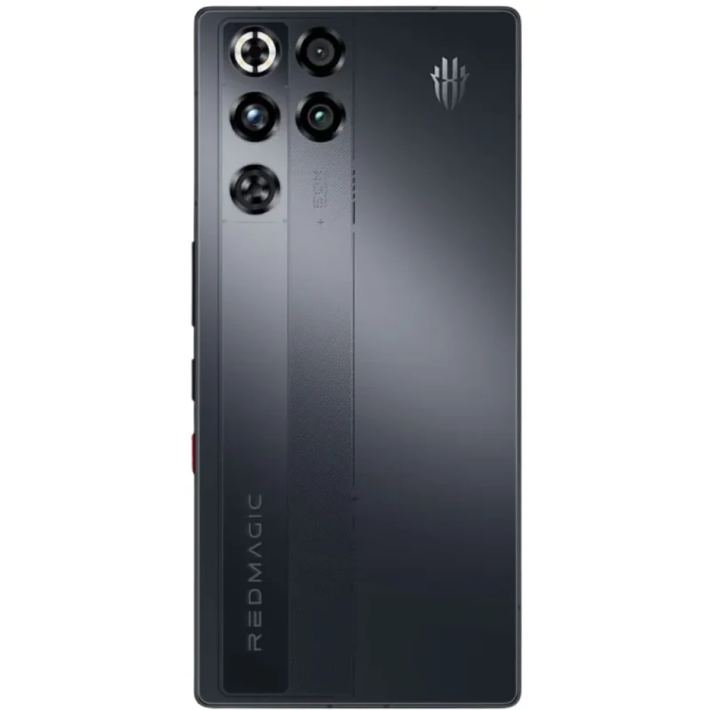 Dos noir mat Cryo du Nubia Redmagic 11 Pro 5G avec module photo triple aligné, capteurs proéminents, logo Redmagic, finitions métalliques et lignes épurées