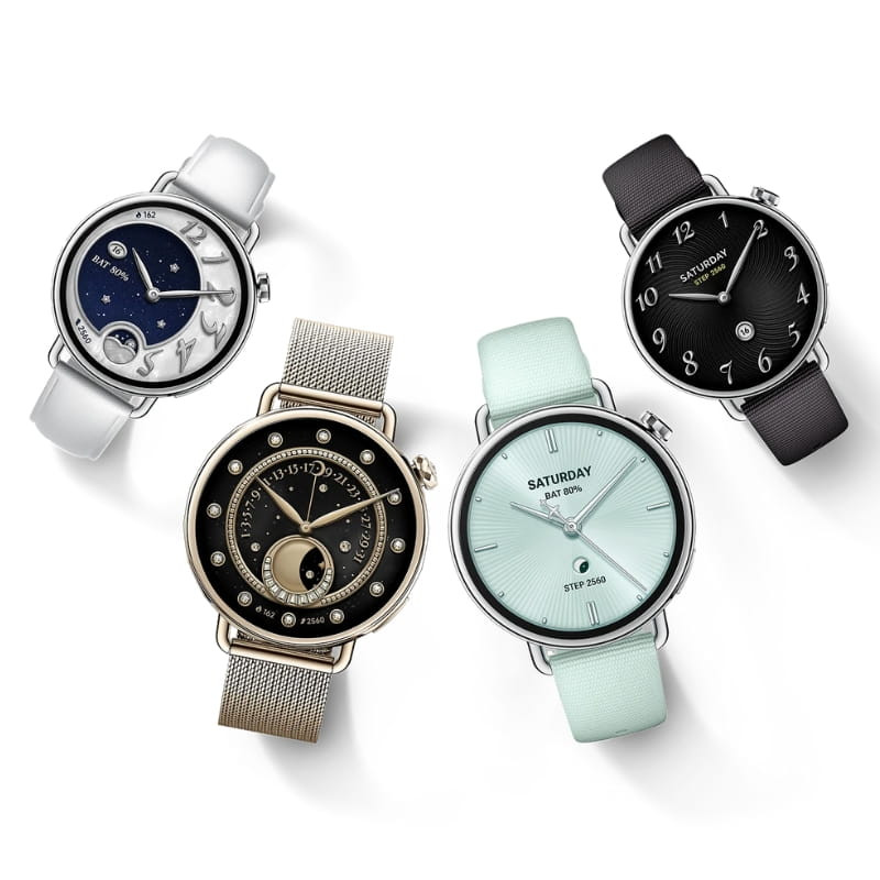 Xiaomi Watch S4 41mm dorado con correa milanesa; caja redonda dorada, malla metálica fina y esfera negra con detalles dorados elegantes