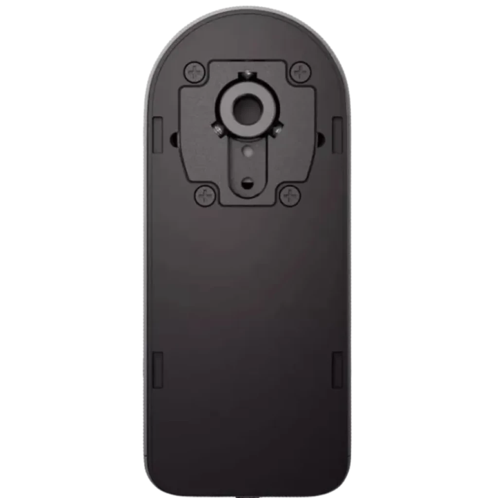 Xiaomi Self-Install Smart Lock teclado incluido en panel trasero negro, forma ovalada, montaje vertical con tornillos visibles y puerto central para cilindro