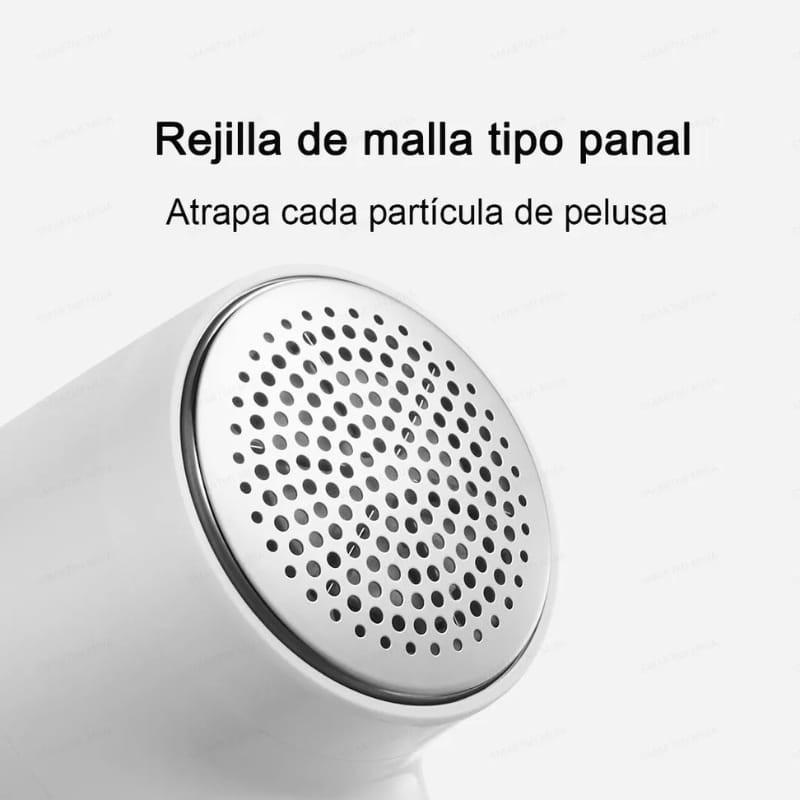 Xiaomi Mijia Lint Remover 2 con rejilla de malla tipo panal en acabado blanco, cabezal circular perforado para atrapar pelusas y mejorar el afeitado de telas