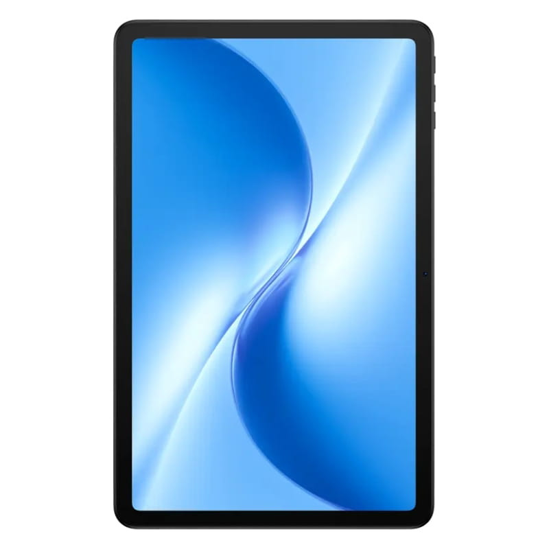 Tablet Doogee U12 12 preto com tela ampla de bordas finas, câmera frontal central, botões laterais e design minimalista; 6GB RAM e 128GB armazenamento