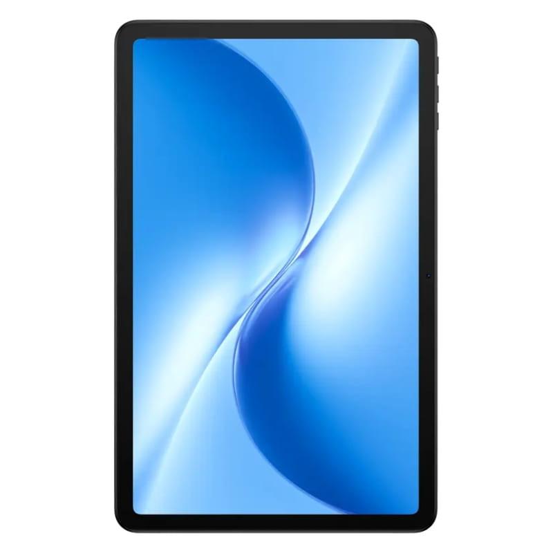 Doogee U12 12 6GB/128GB WiFi Negro con pantalla amplia de bordes finos, frontal en negro mate y botón lateral; diseño minimalista con fondo azul en la