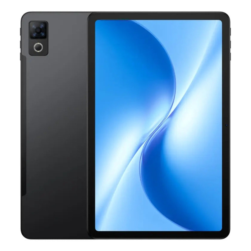 Doogee U12 VIP Edition 12 6GB/128GB WiFi Preto com tela ampla de bordas finas, câmera traseira quadrada com flash e corpo preto elegante