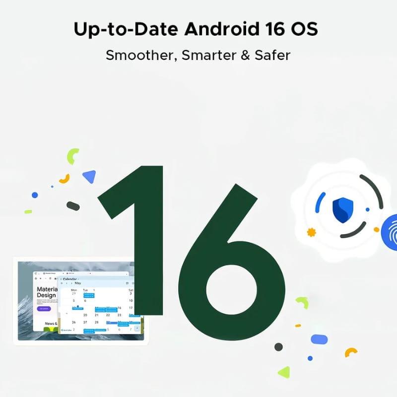 Doogee U12 VIP Edition 12 6GB/128GB WiFi Preto com Android 16 atualizado, design Material You, foco em segurança, interface moderna e fluida