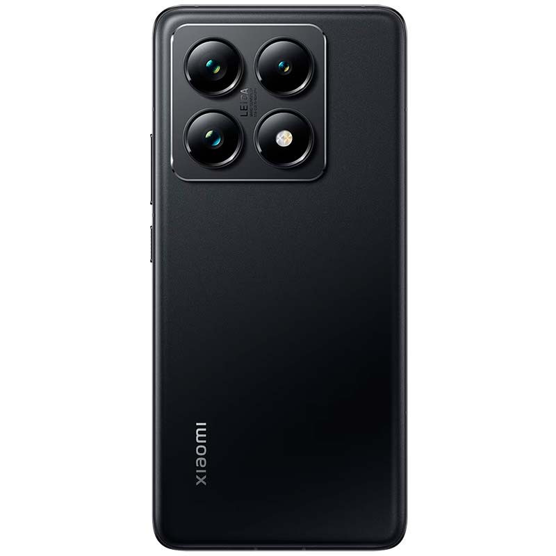 Xiaomi 14T Pro 5G negro reacondicionado oficial, 12GB RAM y 512GB. Trasera mate con módulo de cámara cuadrado grande y triple lente LEICA destacado