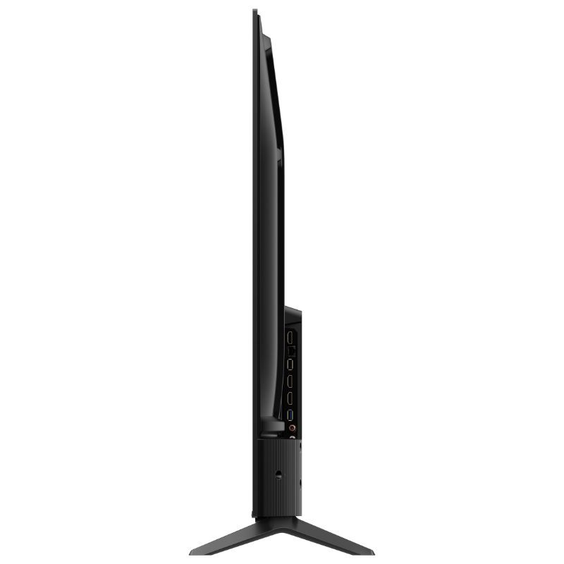 TCL 55 55P61K pantalla UHD 4K HDR10 con Google TV, biseles delgados, panel HVA, Motion Clarity y Dolby Audio en color negro con base de dos patas