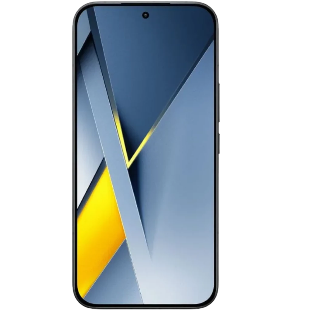 Xiaomi Poco F8 Ultra 5G 16GB/512GB negro con pantalla casi sin bordes, cámara frontal en agujero central y diseño frontal en tonos gris y amarillo