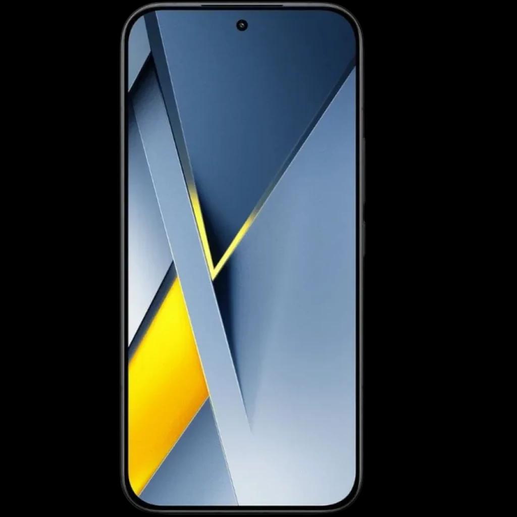 Xiaomi Poco F8 Ultra 5G 16GB/512GB negro con pantalla casi sin bordes, cámara frontal en agujero central y diseño frontal en tonos gris y amarillo