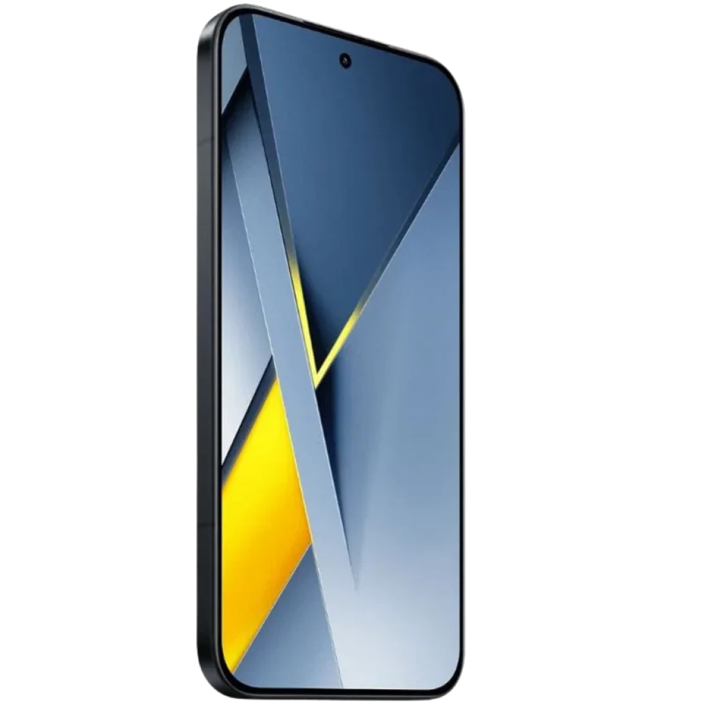 Xiaomi Poco F8 Ultra 5G 16GB/512GB Negro con pantalla casi sin marcos, cámara frontal en orificio central y diseño angular en tonos negro, gris y amarillo