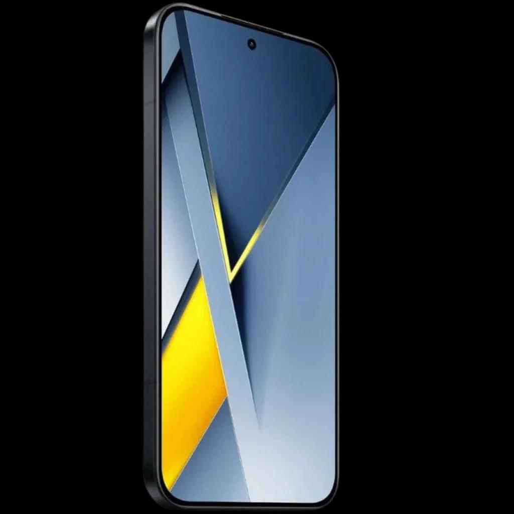 Xiaomi Poco F8 Ultra 5G 16GB/512GB Negro con pantalla casi sin marcos, cámara frontal en orificio central y diseño angular en tonos negro, gris y amarillo