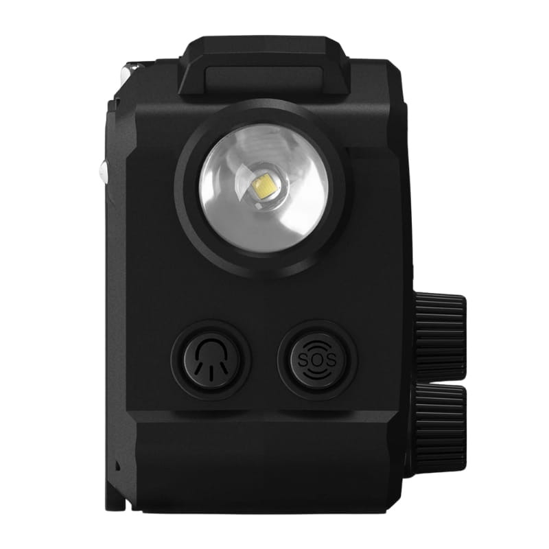 Philips TAR1609/00 radio portátil analógica con linterna frontal LED, botón SOS, botón de encendido y diales laterales en carcasa negra compacta