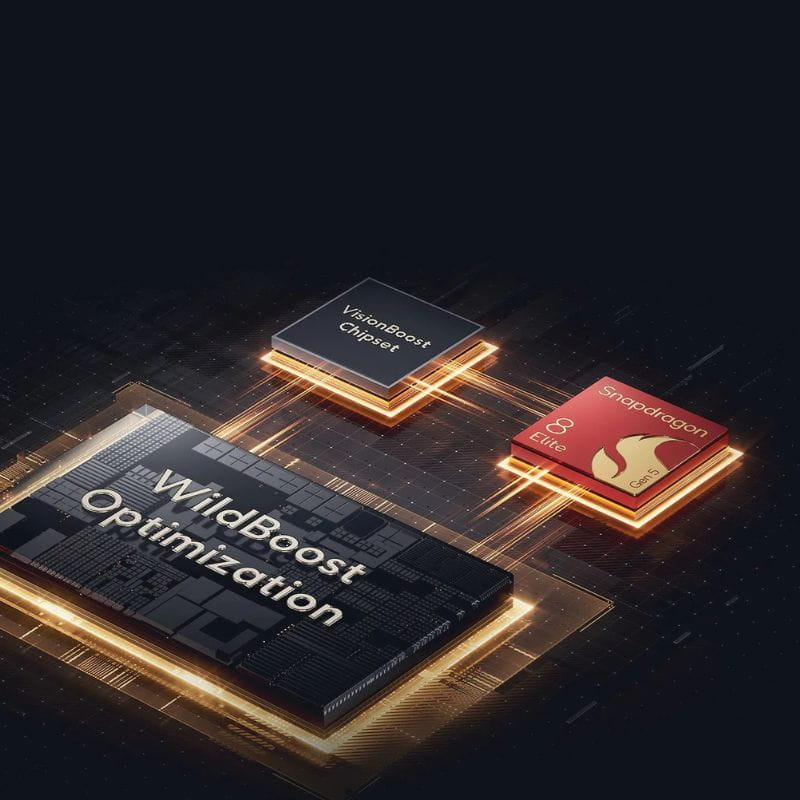 Xiaomi Poco F8 Ultra 5G 16Go/512Go Blue Denim avec puce Snapdragon 8 Elite, VirgoBoost et module WildBoost Optimization reliés par circuits dorés