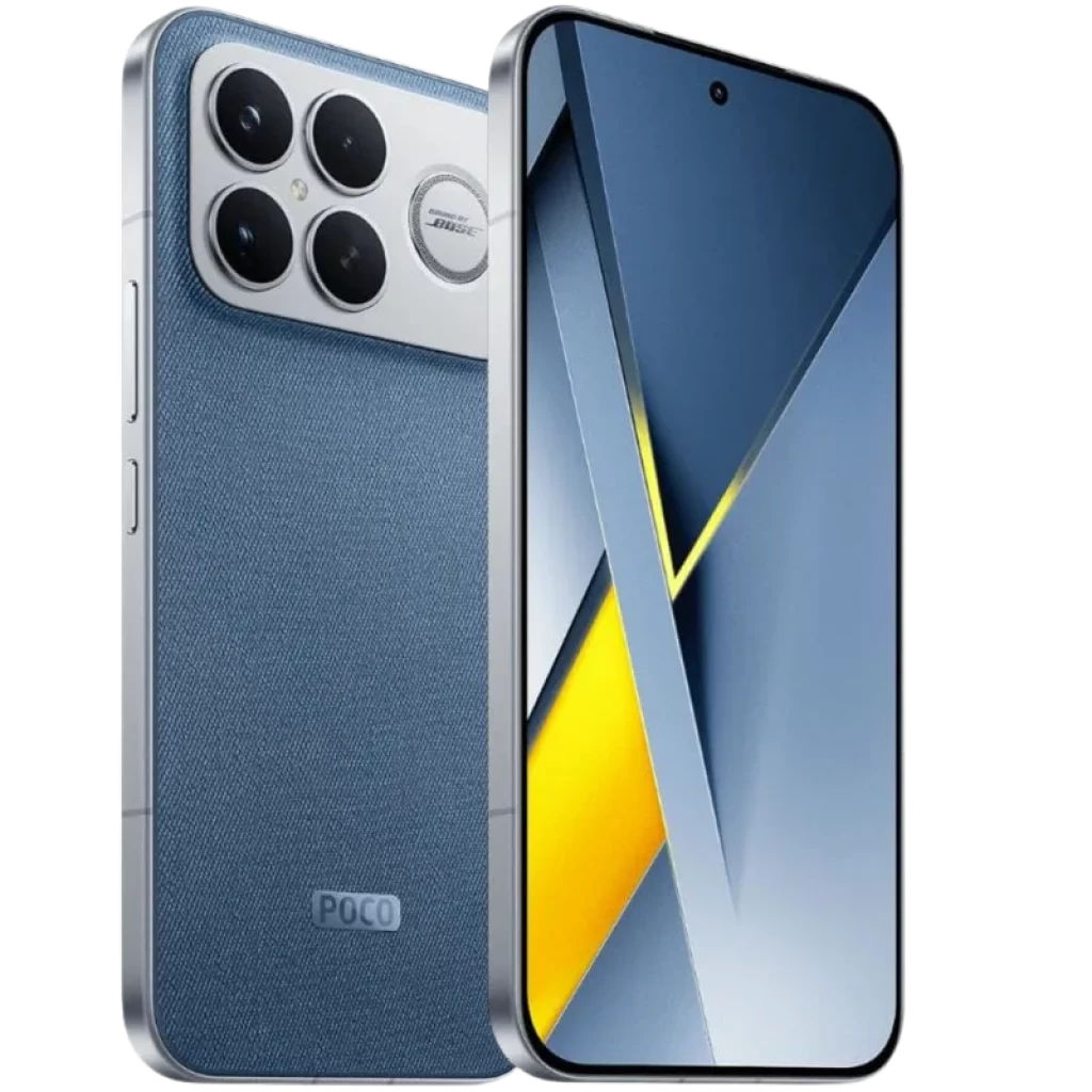 Xiaomi Poco F8 Ultra 5G 12GB/256GB Blue Denim con trasera azul textura denim, módulo de cámara cuádruple grande y frontal con pantalla casi sin bordes