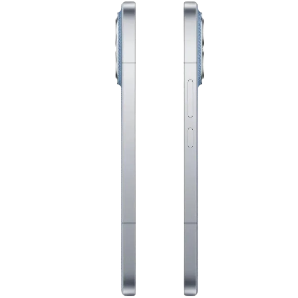 Xiaomi Poco F8 Ultra 5G 12GB/256GB Blue Denim con marco lateral plano en color azul metálico, botones de volumen y encendido, módulo de cámara prominente